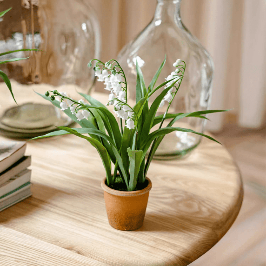 lily of the valley potted plant buy Faux Lily of the Valley in Brown Pot – RusticReach
