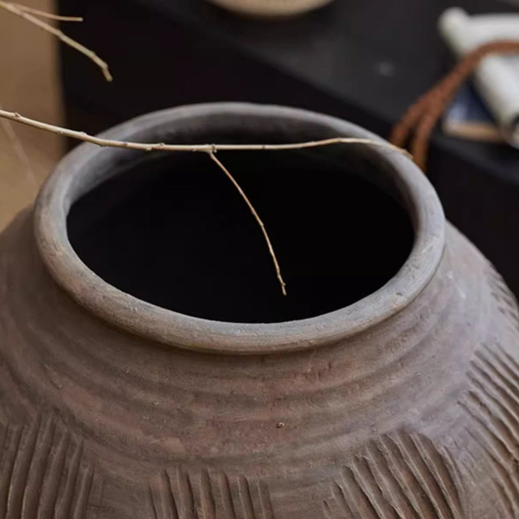 Large Floor - Standing Clay Pot - RusticReach