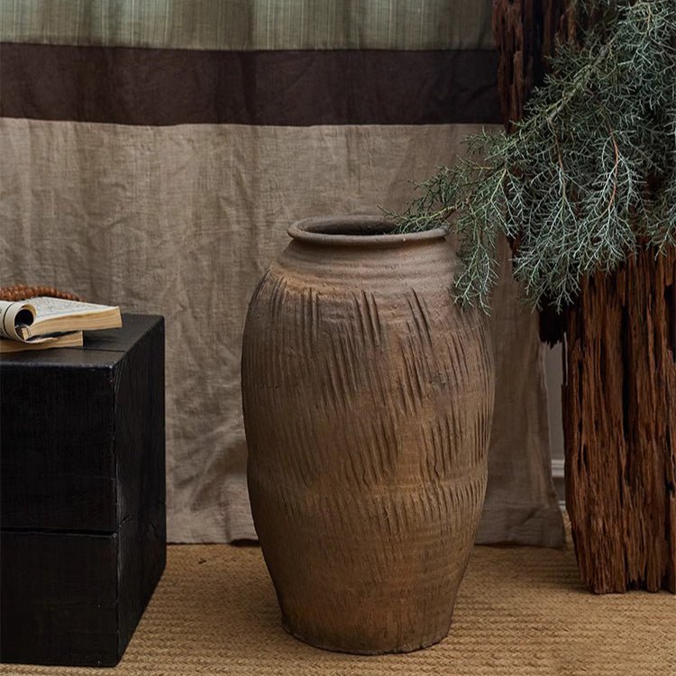 Large Floor - Standing Clay Pot - RusticReach
