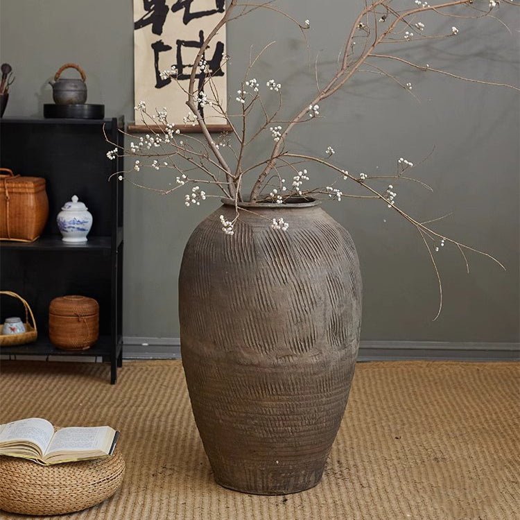 Large Floor - Standing Clay Pot - RusticReach