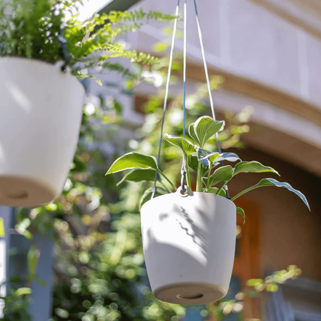 Modern Resin Hanging Planter for Artificial Plants - RusticReach