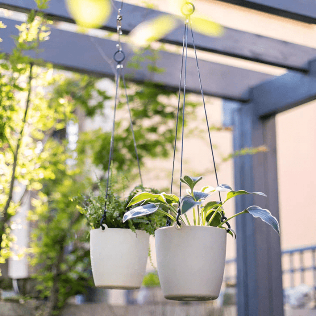 Modern Resin Hanging Planter for Artificial Plants - RusticReach