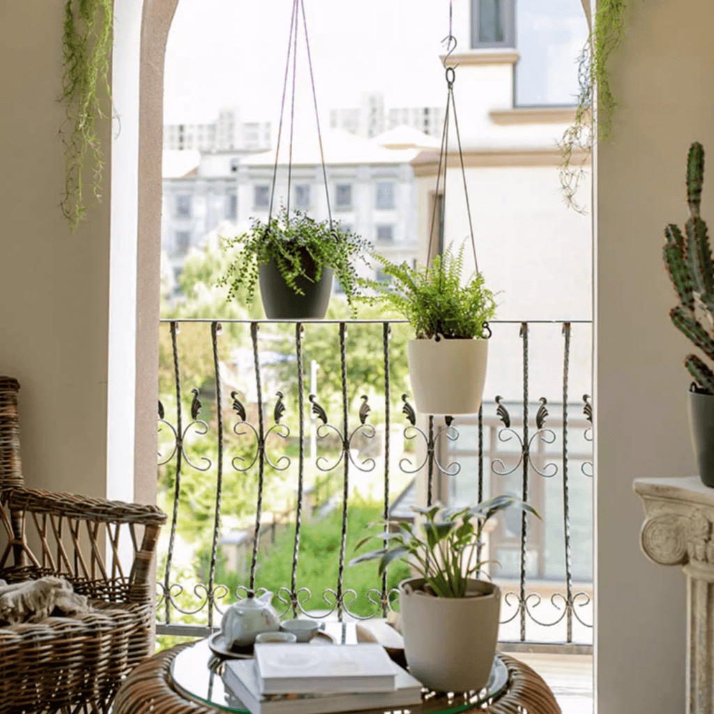 Modern Resin Hanging Planter for Artificial Plants – RusticReach