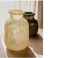 Large Matte Frosted Glass Vase