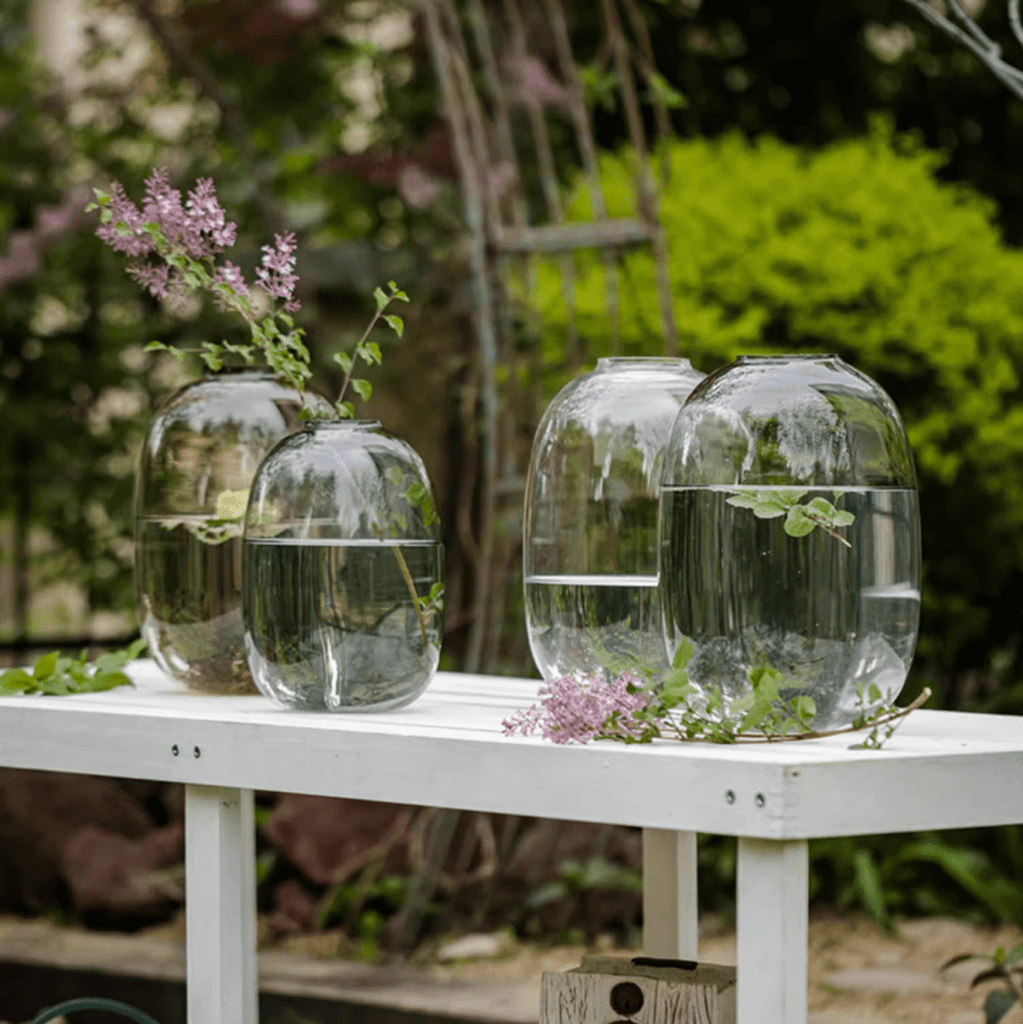 Modern Clear Glass Vase - RusticReach