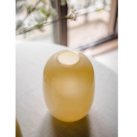 Modern Glass Vase in Yellow