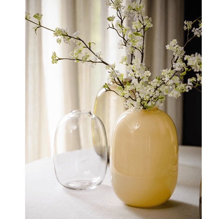 Modern Glass Vase in Yellow - RusticReach