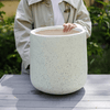 Modern White Planter Round - RusticReach