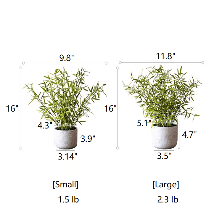 bamboo potted plants Realistic Mini Bamboo Leaf Potted Plant
