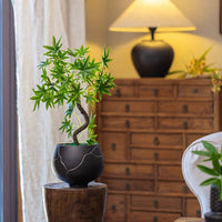 Mini Faux Potted Green Plant - RusticReach