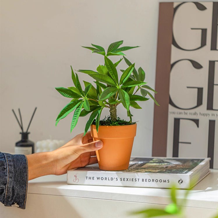 Mini Faux Potted Green Plant - RusticReach