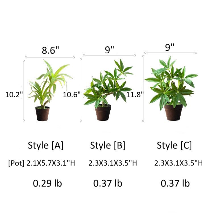 Mini Faux Potted Green Plant - RusticReach