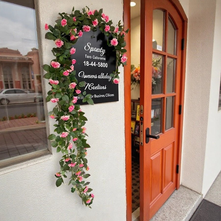 Pink Rose Flower Wall Climbing Flower Vines for Outdoor and Events - RusticReach