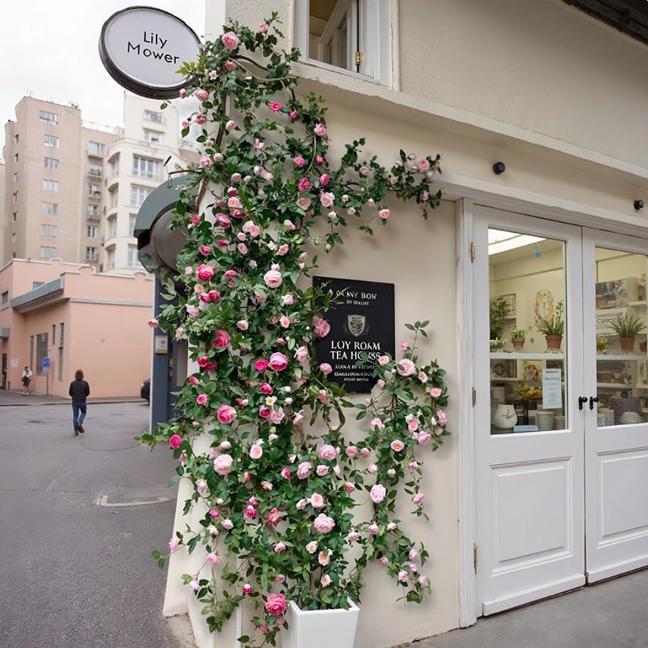 Pink Rose Flower Wall Climbing Flower Vines for Outdoor and Events - RusticReach