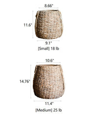 Large Rope Basket Cement Planter