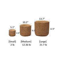 Rattan Texture Cement Planter - RusticReach