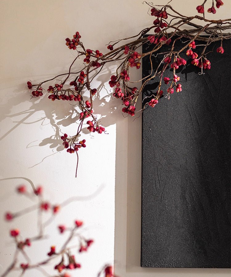 Artificial Red Budded Twig 41.7" Tall - RusticReach