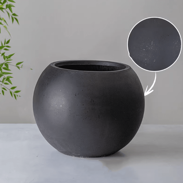 Round Magnesium Clay Planter - RusticReach