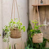 Faux Rattan Cement Hanging Planter - RusticReach