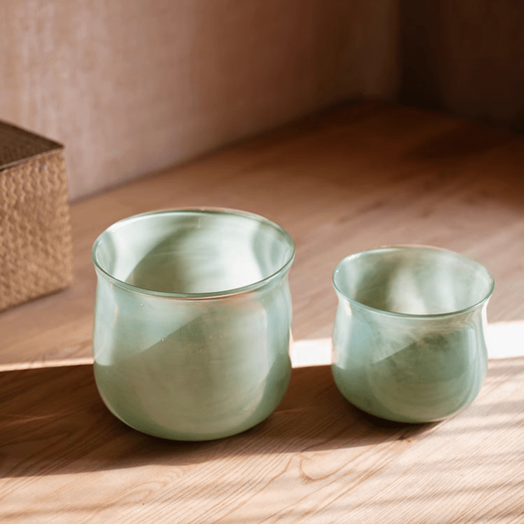 Ruhai Low Glass Vase - RusticReach