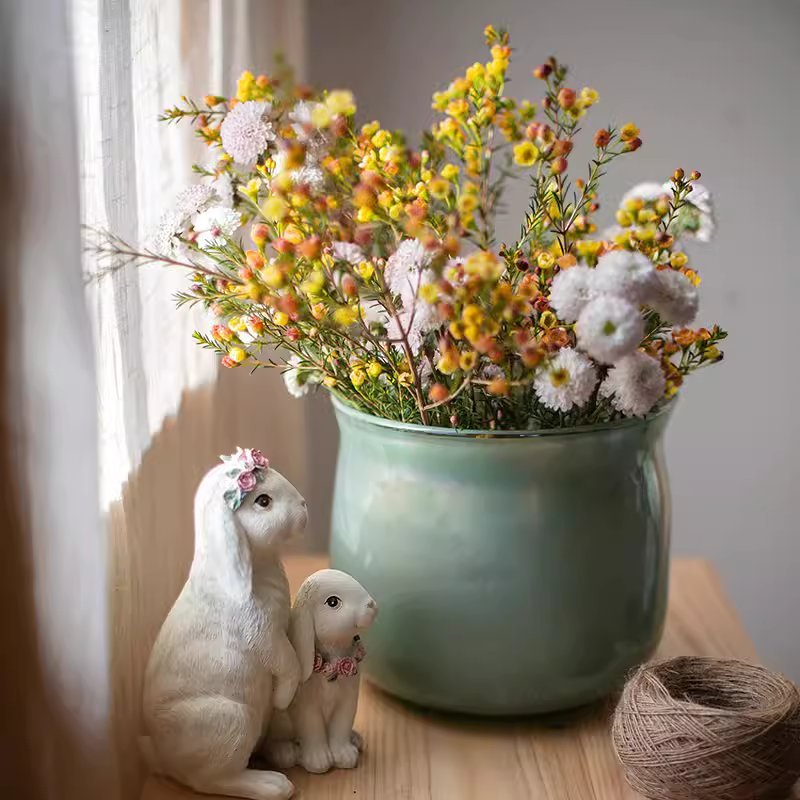 Ruhai Low Glass Vase - RusticReach
