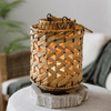 Rustic Seagrass Handwoven Candle Lantern - RusticReach