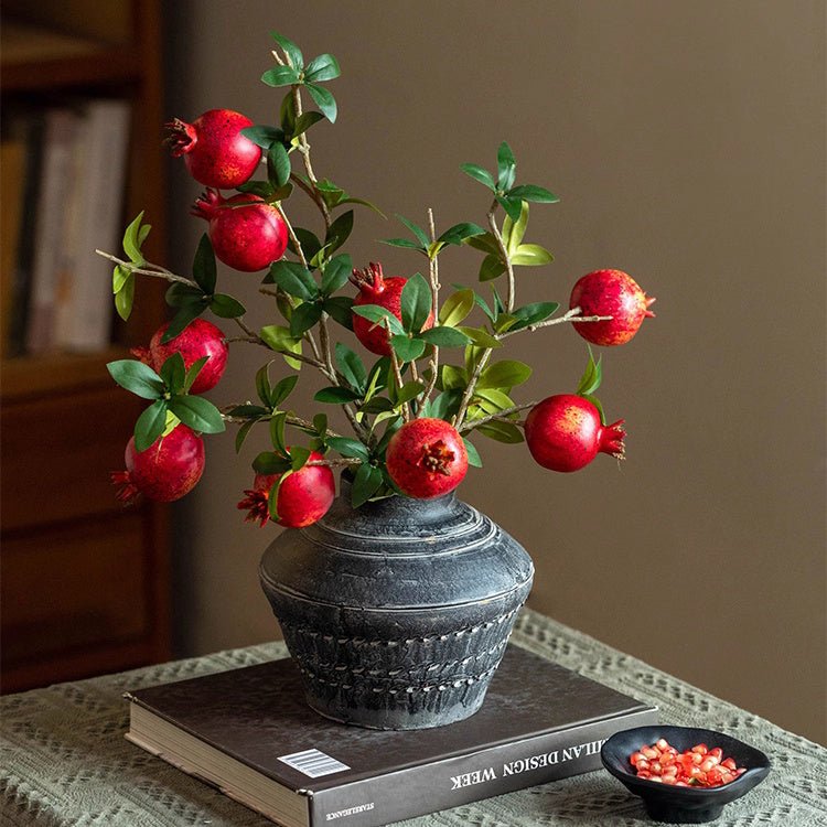 Faux Short Pomegranate Stem 15" Tall - RusticReach