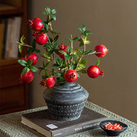 Faux Short Pomegranate Stem 15" Tall - RusticReach