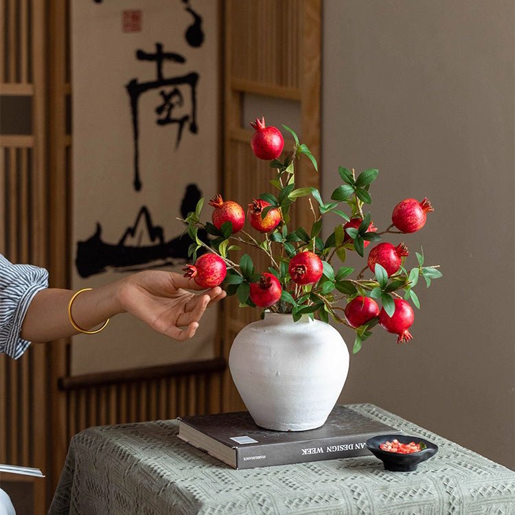 Faux Short Pomegranate Stem 15" Tall - RusticReach