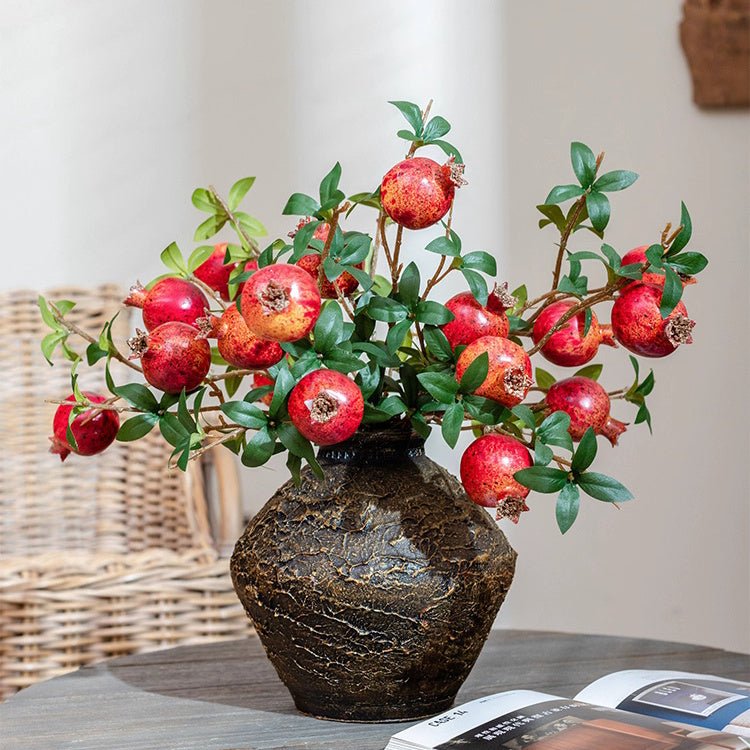 Faux Short Pomegranate Stem 15" Tall - RusticReach