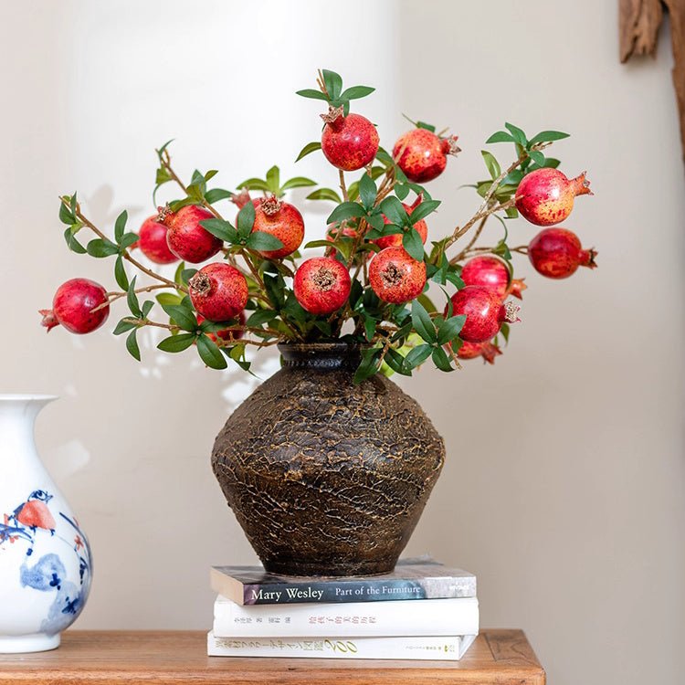 Faux Short Pomegranate Stem 15" Tall - RusticReach
