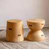Solid Wood Natural End Table - RusticReach