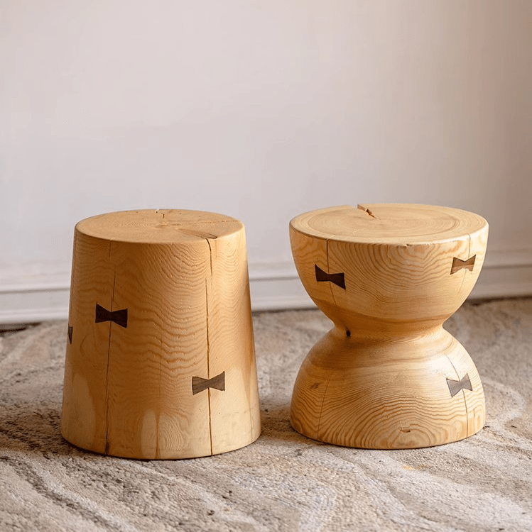 Solid Wood Natural End Table - RusticReach