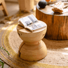 Solid Wood Natural End Table - RusticReach