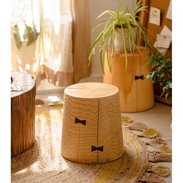 Solid Wood Natural End Table
