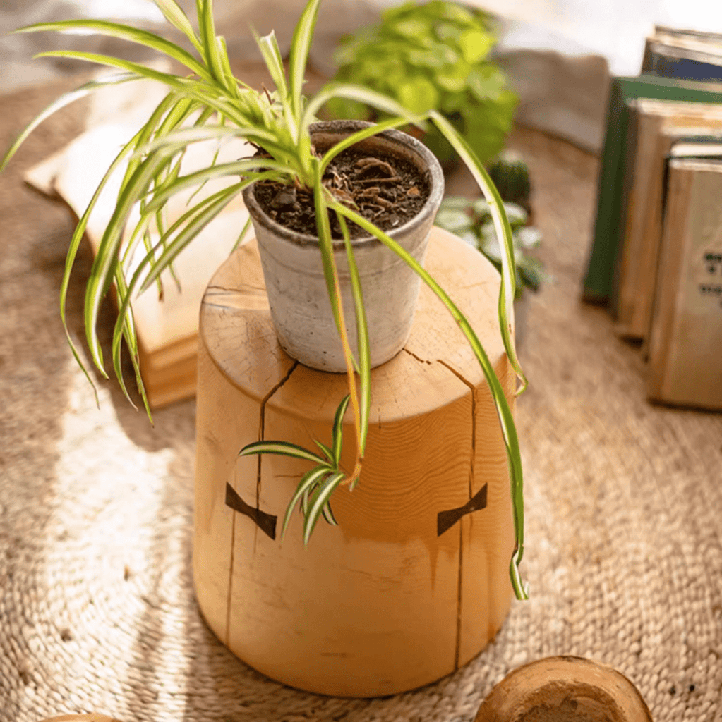 Solid Wood Natural End Table - RusticReach