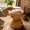 Solid Wood Natural End Table - RusticReach