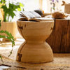 Solid Wood Natural End Table - RusticReach