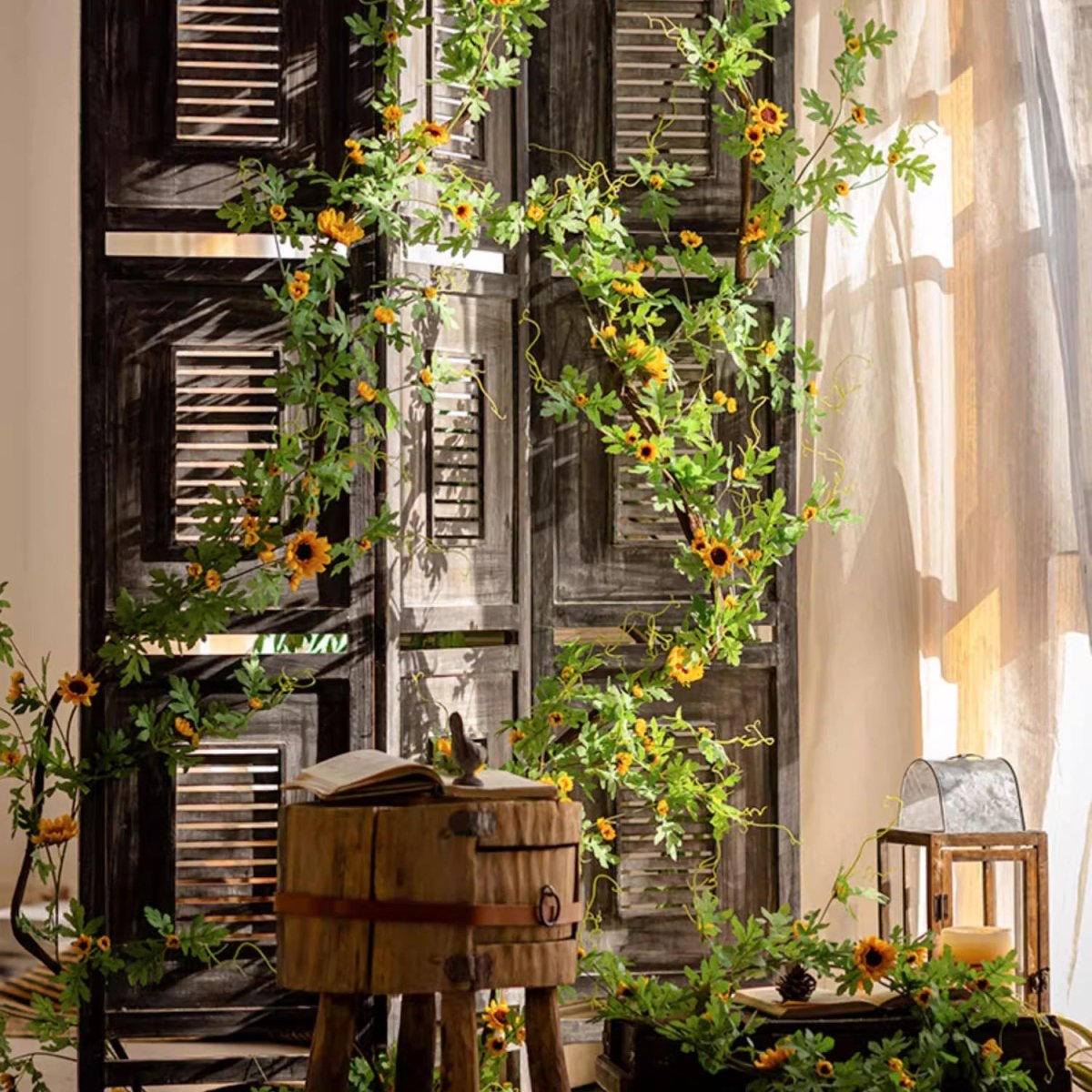 Sunlit Bloom Sunflower Garland 51" Long - RusticReach