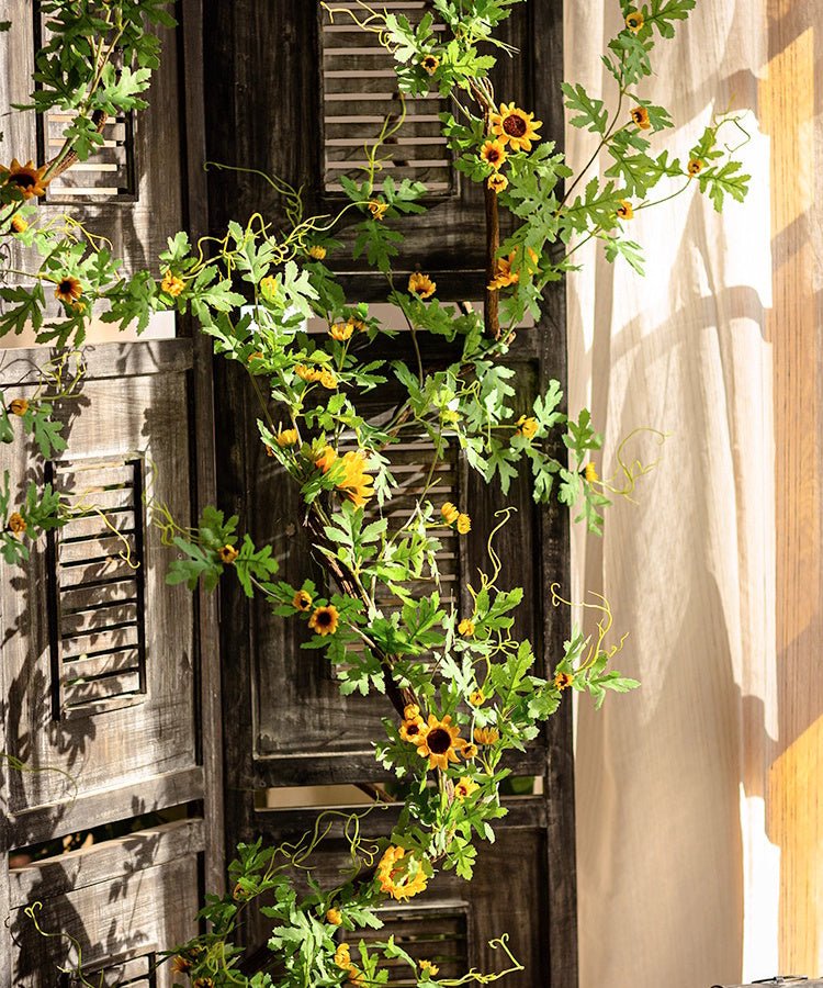 Sunlit Bloom Sunflower Garland 51" Long - RusticReach