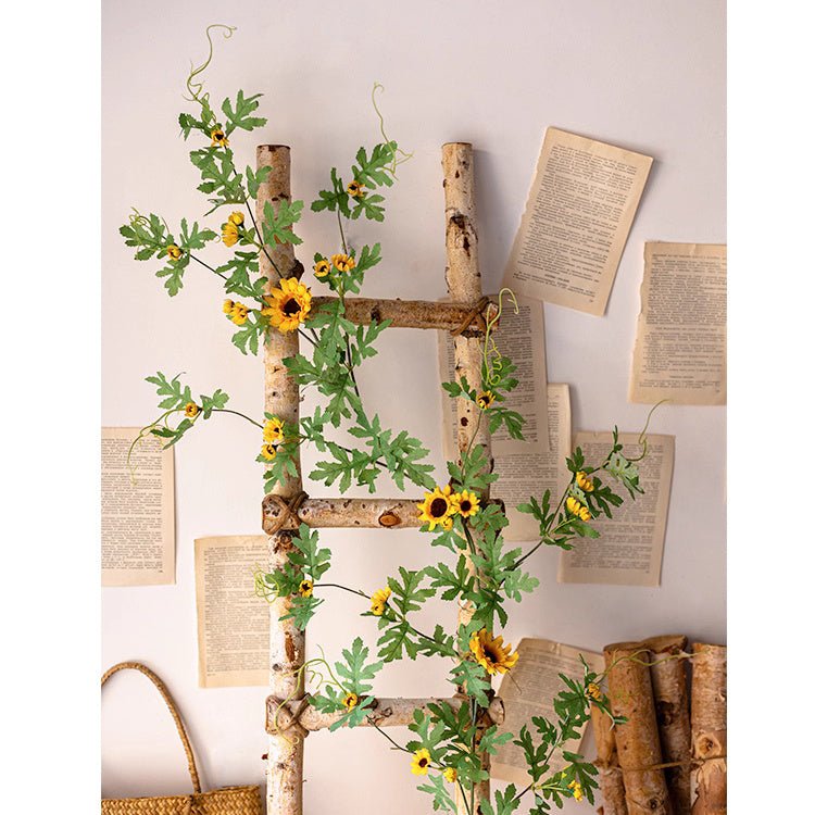 Sunlit Bloom Sunflower Garland 51" Long - RusticReach