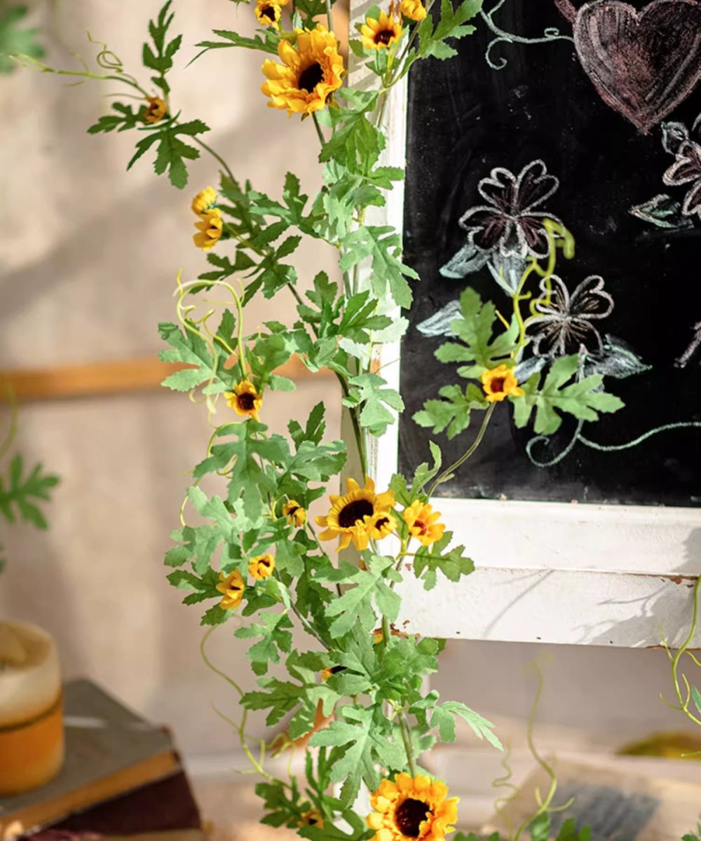 Sunlit Bloom Sunflower Garland 51" Long - RusticReach