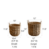 Natural Straw Round Basket with Handles - RusticReach