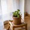 Straw Looking Concrete Planter - RusticReach