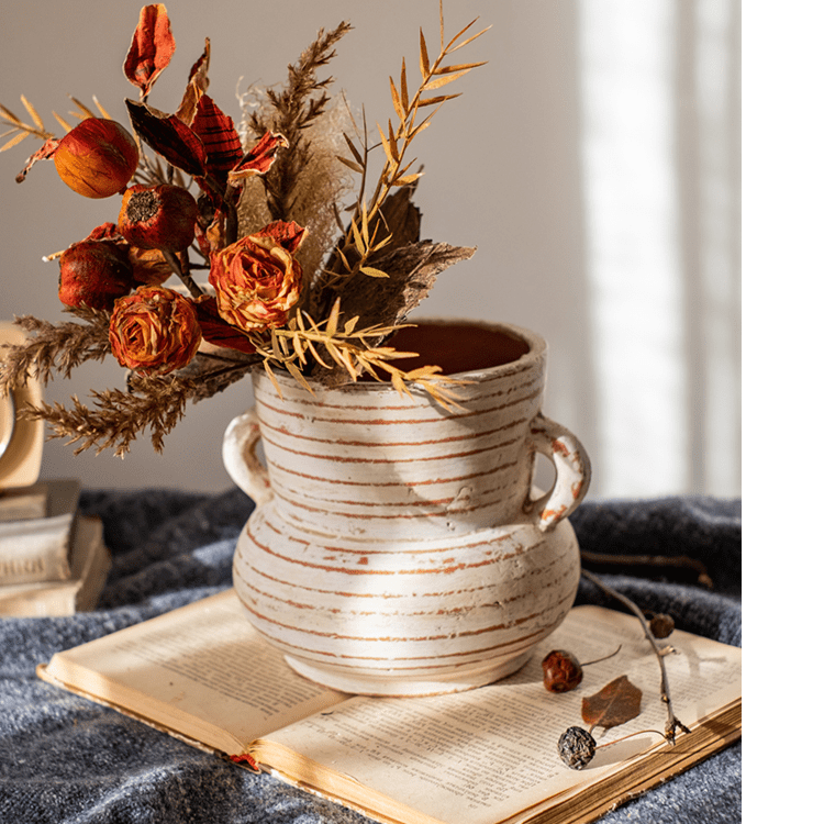 Terracotta Planter Vase with Handles - RusticReach