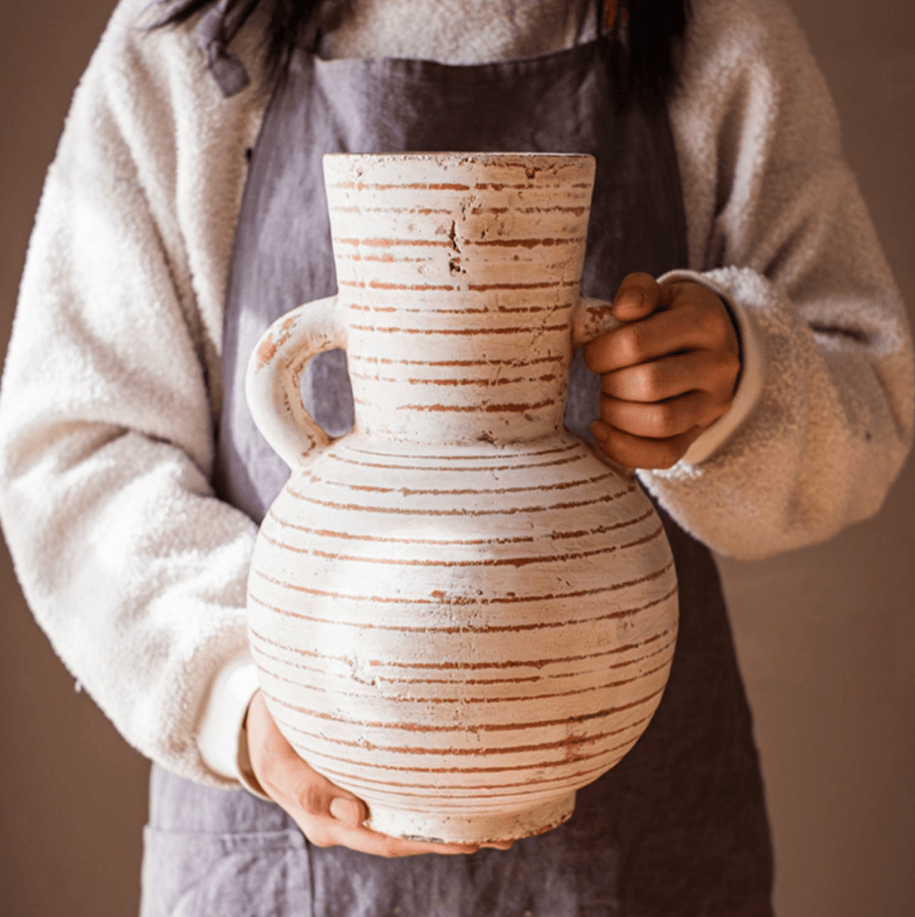 Terracotta Planter Vase with Handles - RusticReach