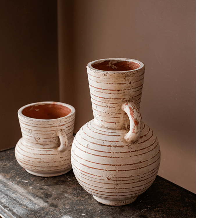 Terracotta Planter Vase with Handles - RusticReach