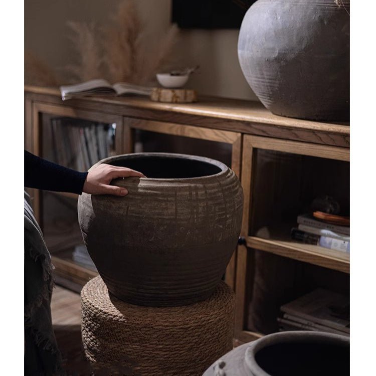 Traditional Round Belly Zen Style Ceramic Vase - RusticReach