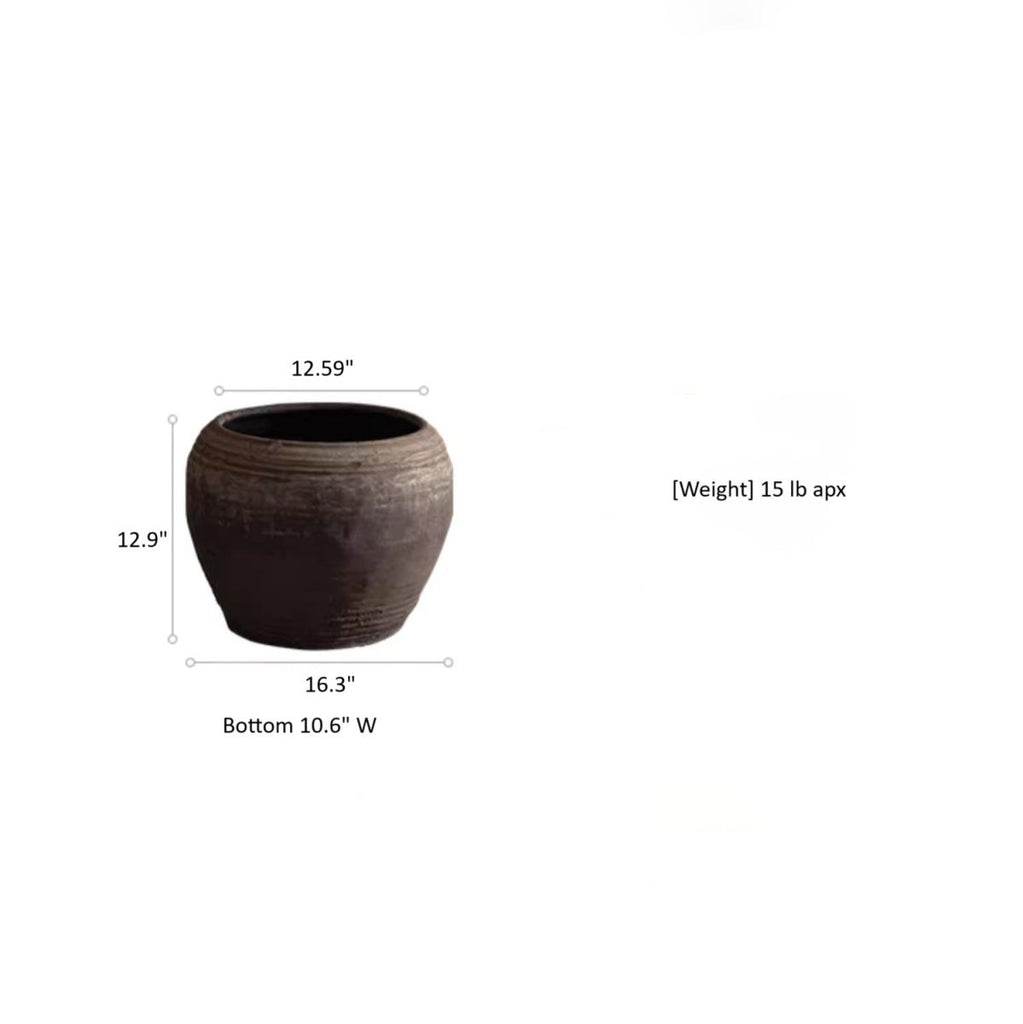 Traditional Round Belly Zen Style Ceramic Vase - RusticReach