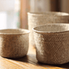 Natural Woven Round Storage Basket - RusticReach